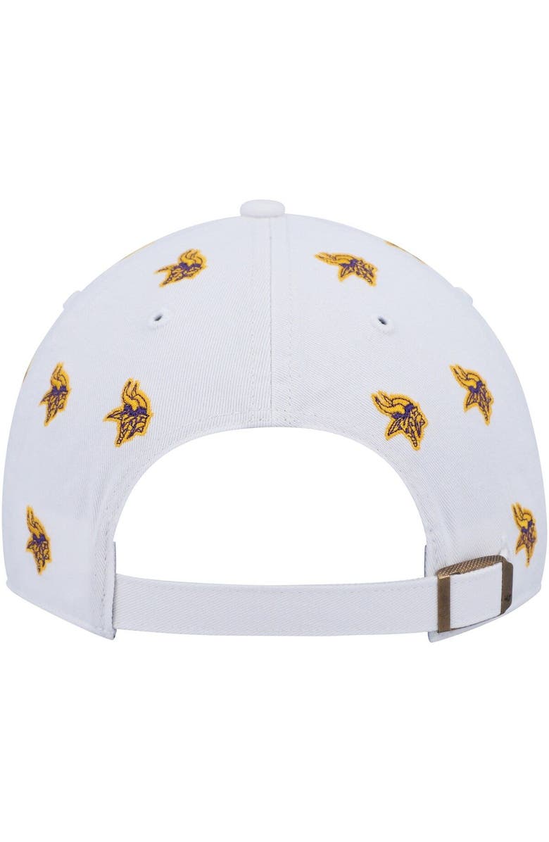 '47 Women's '47 White Minnesota Vikings Confetti Clean Up Adjustable Hat, Alternate, color, White