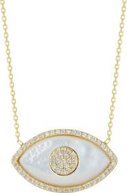 SPHERA MILANO Gold Vermeil Mother of Pearl Eye Necklace