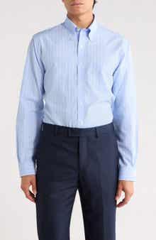 Brooks Brothers Regular Fit Stripe Button-Down Cotton Shirt