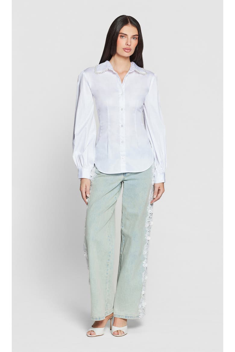 Magnolia Pearl Poplin Shirt, Alternate, color, White/Pearl