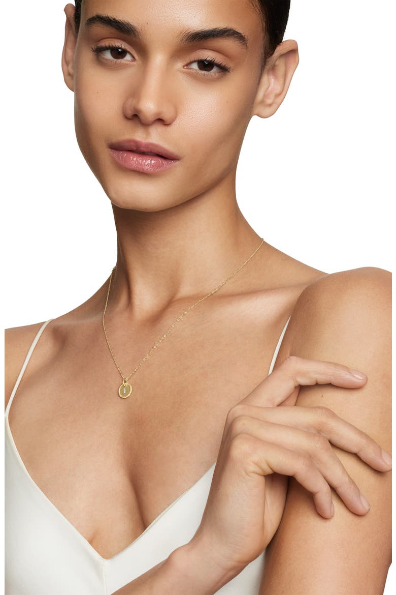 Cable Collectibles Diamond Initial Pendant Necklace, Alternate, color, J
