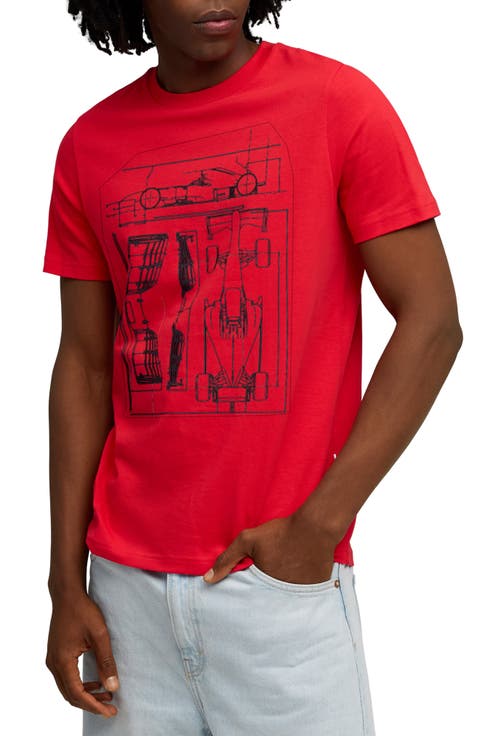 x Ferrari Sportswear Cotton Graphic T-Shirt