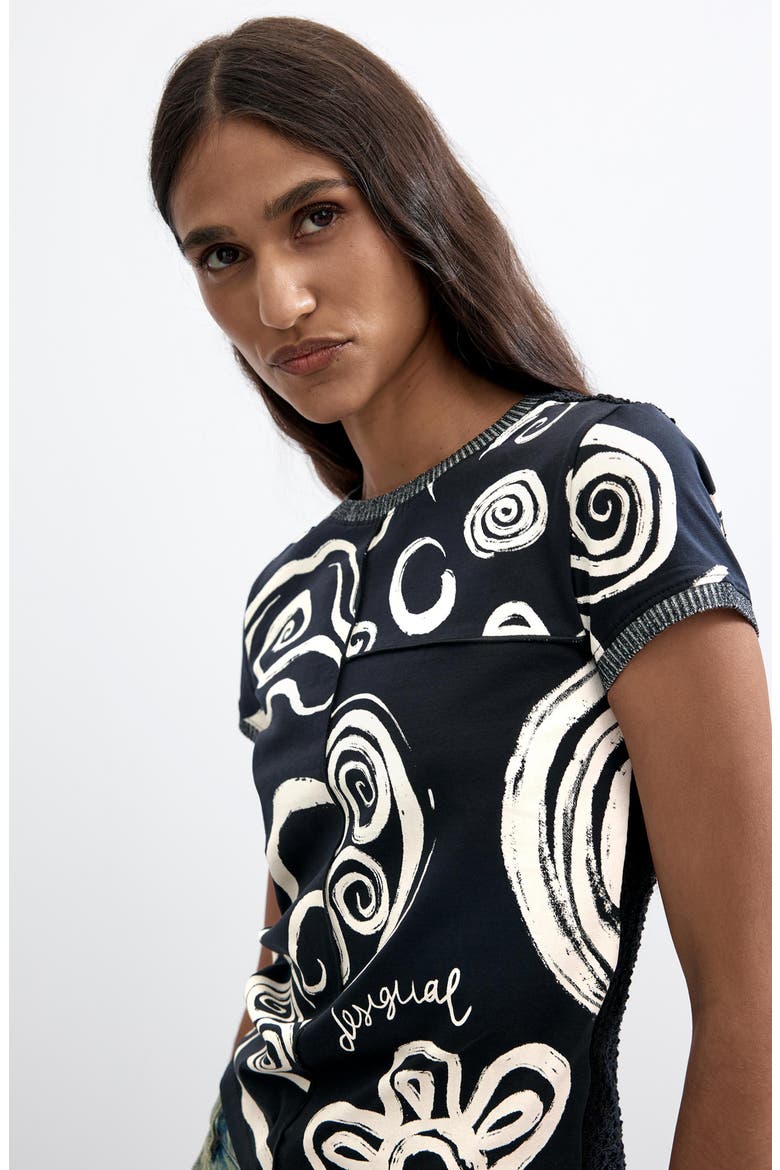 Graphic Short Sleeve T-Shirt, Main, color, BLACK