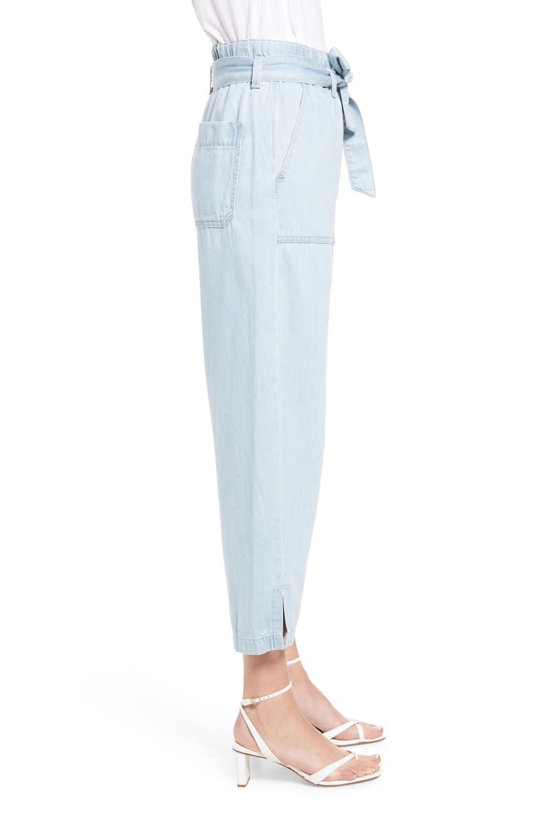 Renn Paperbag Waist Straight Leg Jeans, Alternate, color, ROXBURY