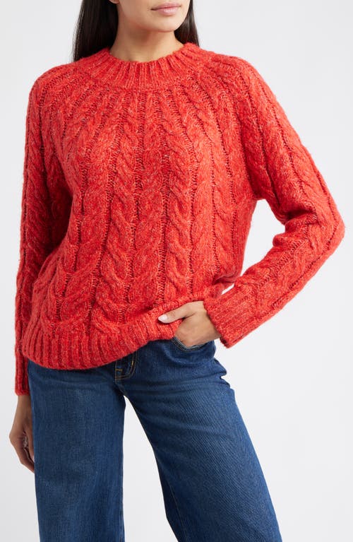 Hatley Dylan Cable Stitch Sweater in Ruby Red 