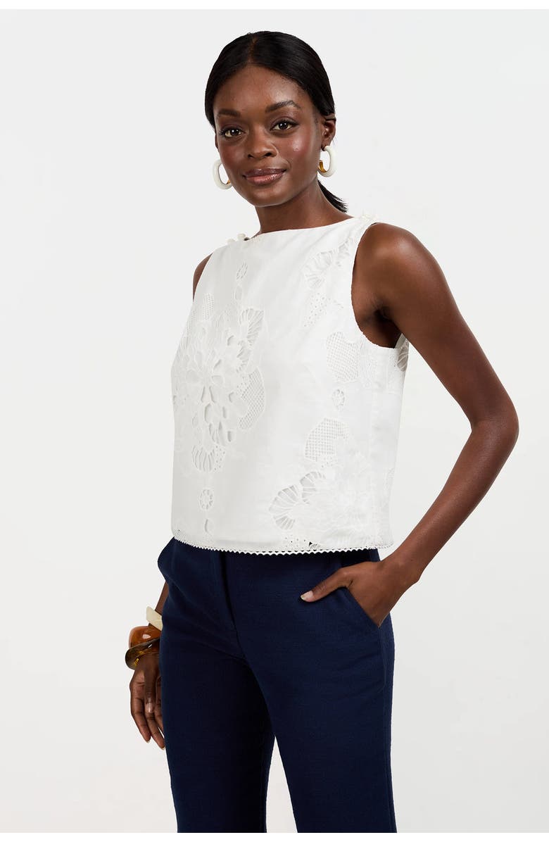 Trina Turk Alessandra Top, Alternate, color, Whitewash