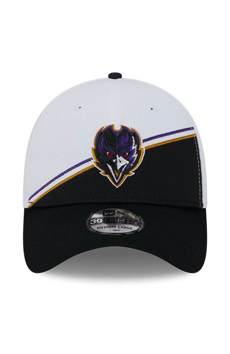 New Era Men's New Era White/Black Baltimore Ravens 2023 Sideline 39THIRTY Flex Hat, Alternate, color, White