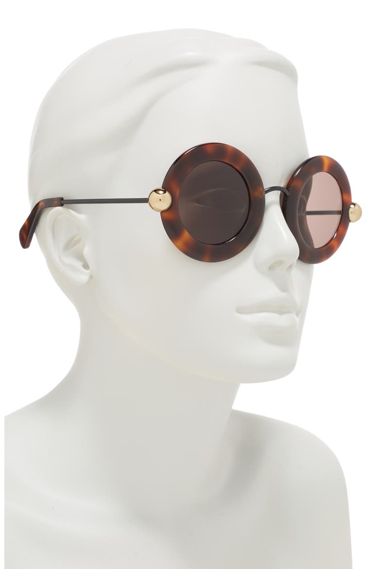 45mm Round Sunglasses, Alternate, color, AVANA BROWN