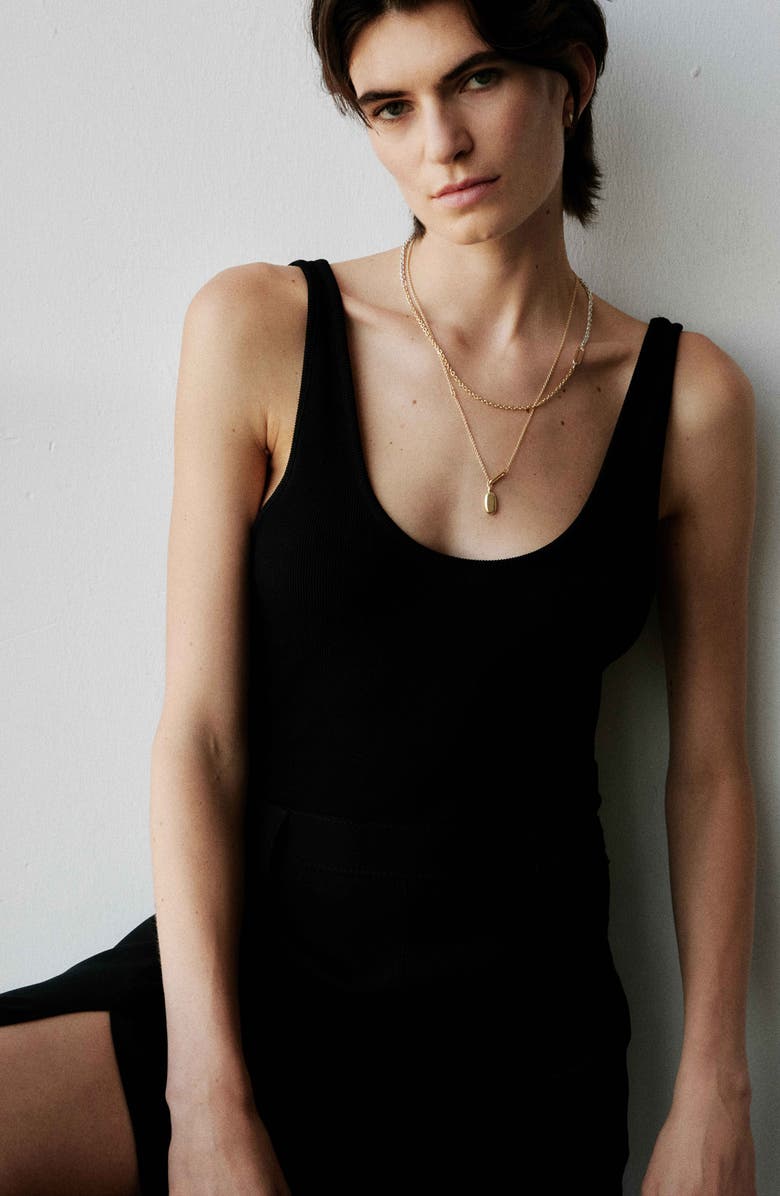 Kloto Mono Two-Tone Chain Necklace, Alternate, color, Silver/Gold