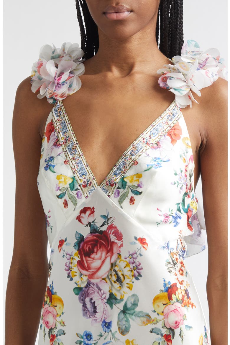 I Left My Heart in Granada Print Bias Cut Silk Slipdress, Alternate, color, I LEFT MY HEART IN GRANADA