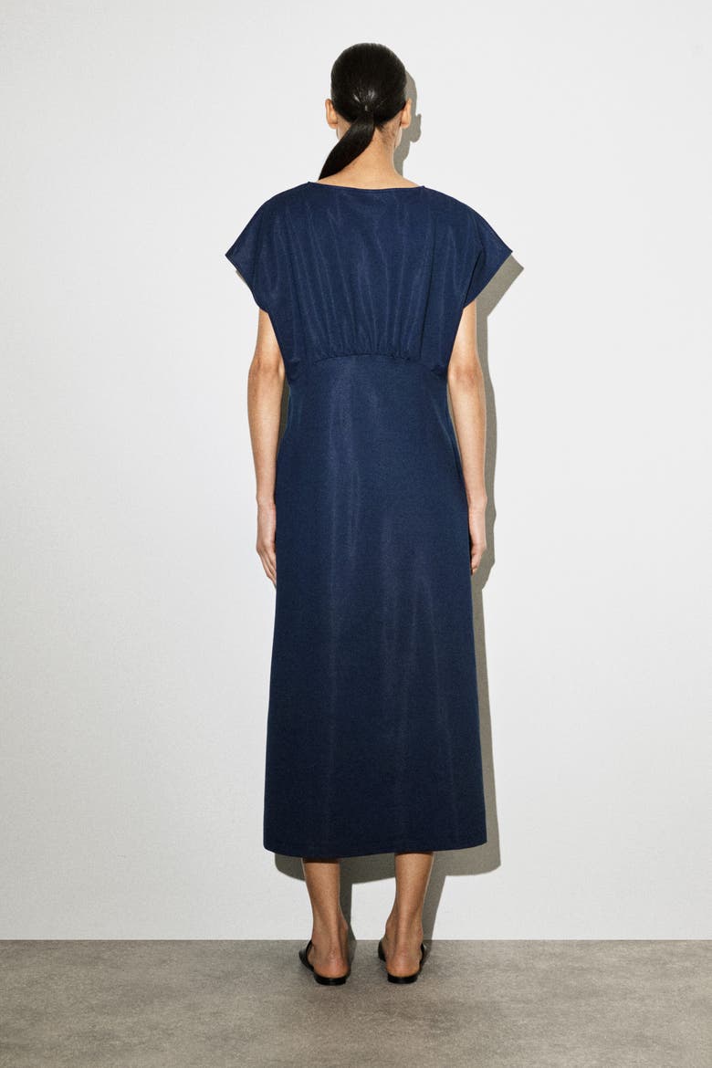 cos blue midi dress Sculpted Gathered Jersey (Women) So Chic It's Scary… sevila Color:Scarlet