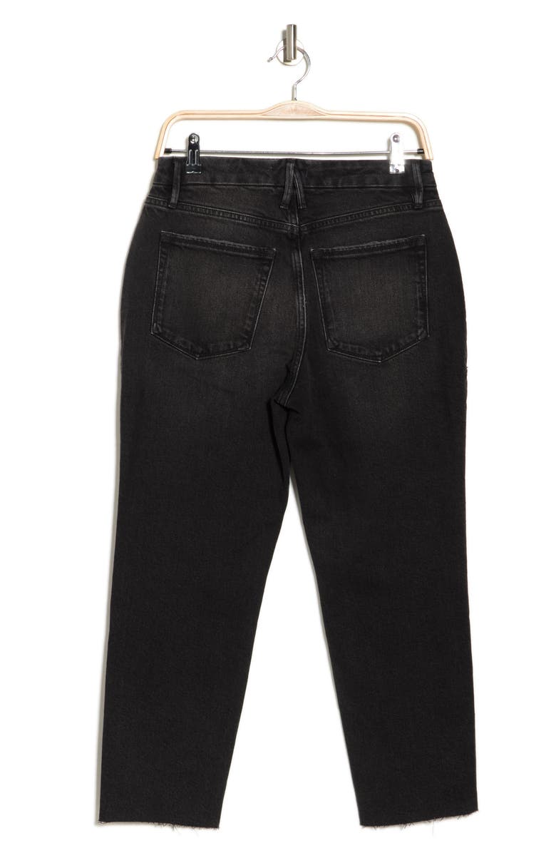 Good American Good Girlfriend High Waist Raw Hem Jeans, Alternate, color,
