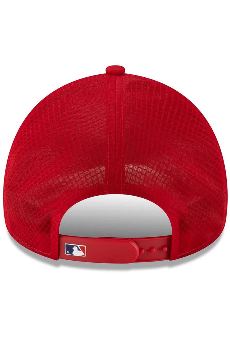 New Era Men's New Era Red Philadelphia Phillies 2026 Batting Practice Apex 9FORTY Adjustable Trucker Hat, Alternate, color, Red