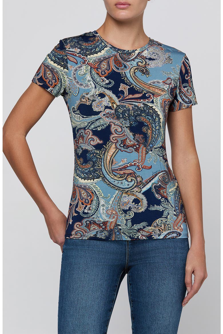 Ressi Paisley T-Shirt, Main, color, MIDNIGHT MULTI BESSARABIAN