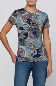 L'AGENCE Ressi Paisley T-Shirt