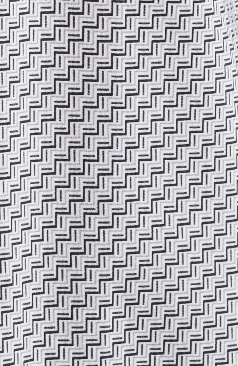 Bugatchi Devon OoohCotton<sup>®</sup> Geometric Print Long Sleeve Button-Up Shirt, Alternate, color, Platinum