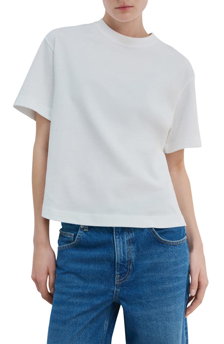 MANGO Oversize Cotton T-Shirt, Main, color, White