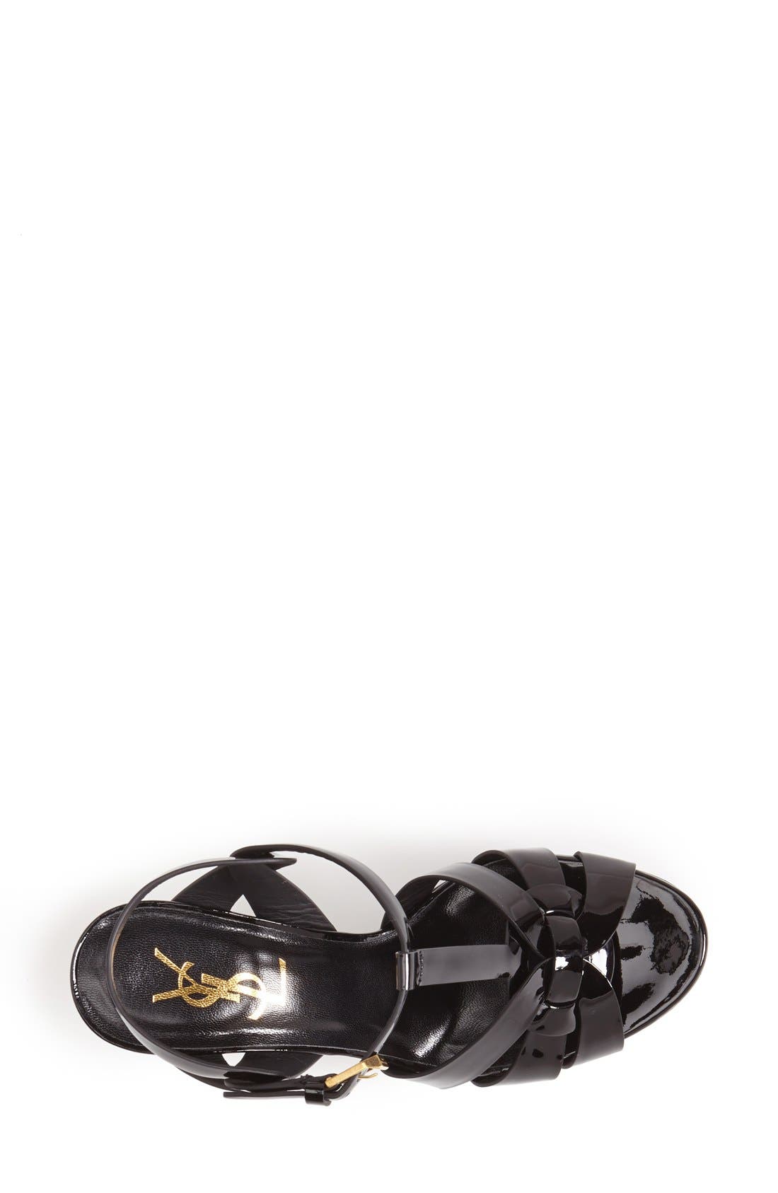 Saint Laurent Tribute T-Strap Platform Sandal, Alternate, color, 