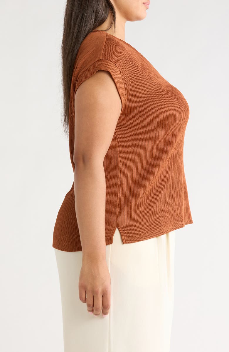 Anne Klein Crinkle Top, Alternate, color, Cedar Spice
