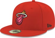New Era Men's New Era Red Miami Heat Official Team Color 59FIFTY Fitted Hat