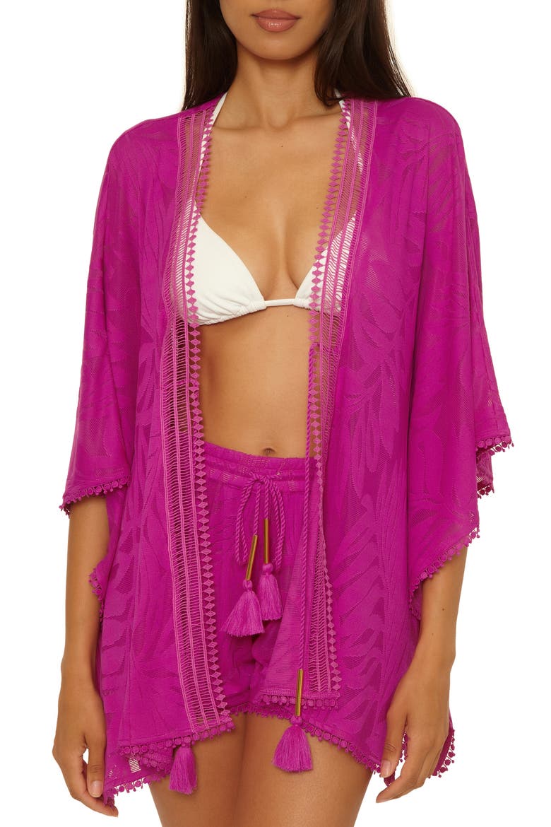 Catamaran Beach Cover-Up Shorts, Main, color, AZALEA