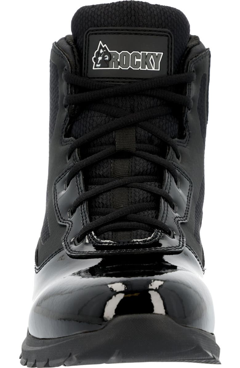 Rocky 6" Black Side Zip Public Service Boot, Alternate, color, Black