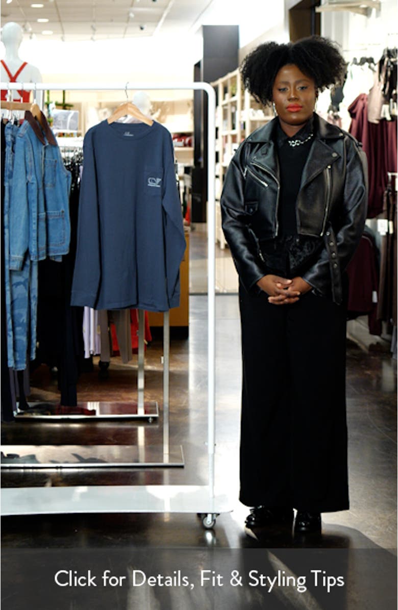 Kids' Whale Logo Pocket Long Sleeve Graphic T-Shirt, sales video thumbnail