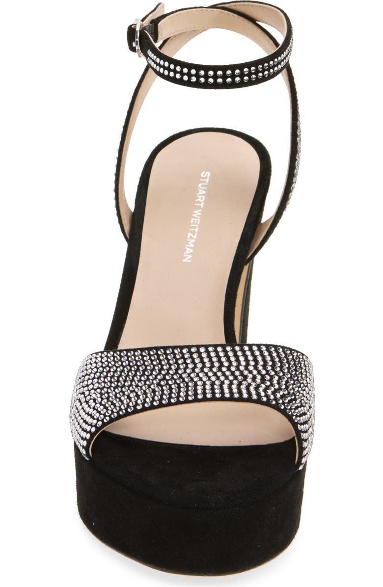 Stuart Weitzman Alaina Crystal Platform Sandal, Alternate, color, Clear/ Black