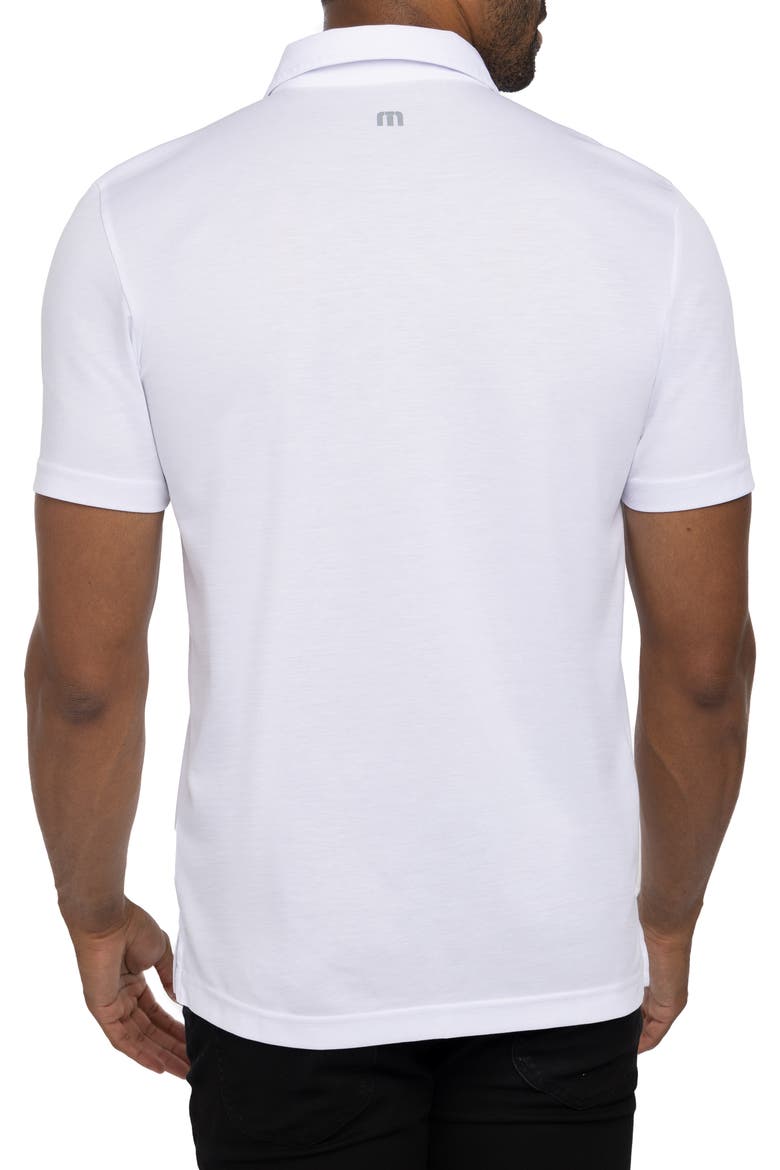 Madero Stripe Pima Cotton Blend Polo, Alternate, color, WHITE