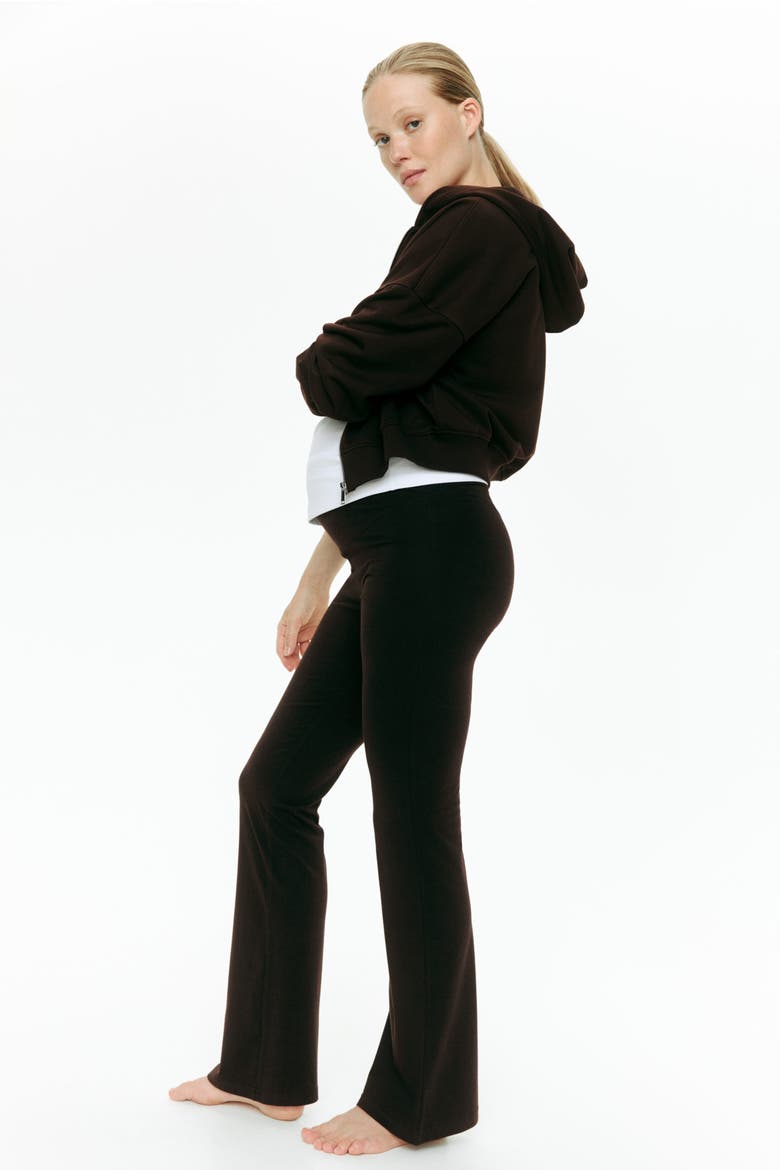 Mama Before & After Flared Trousers, Alternate, color, Dark brown