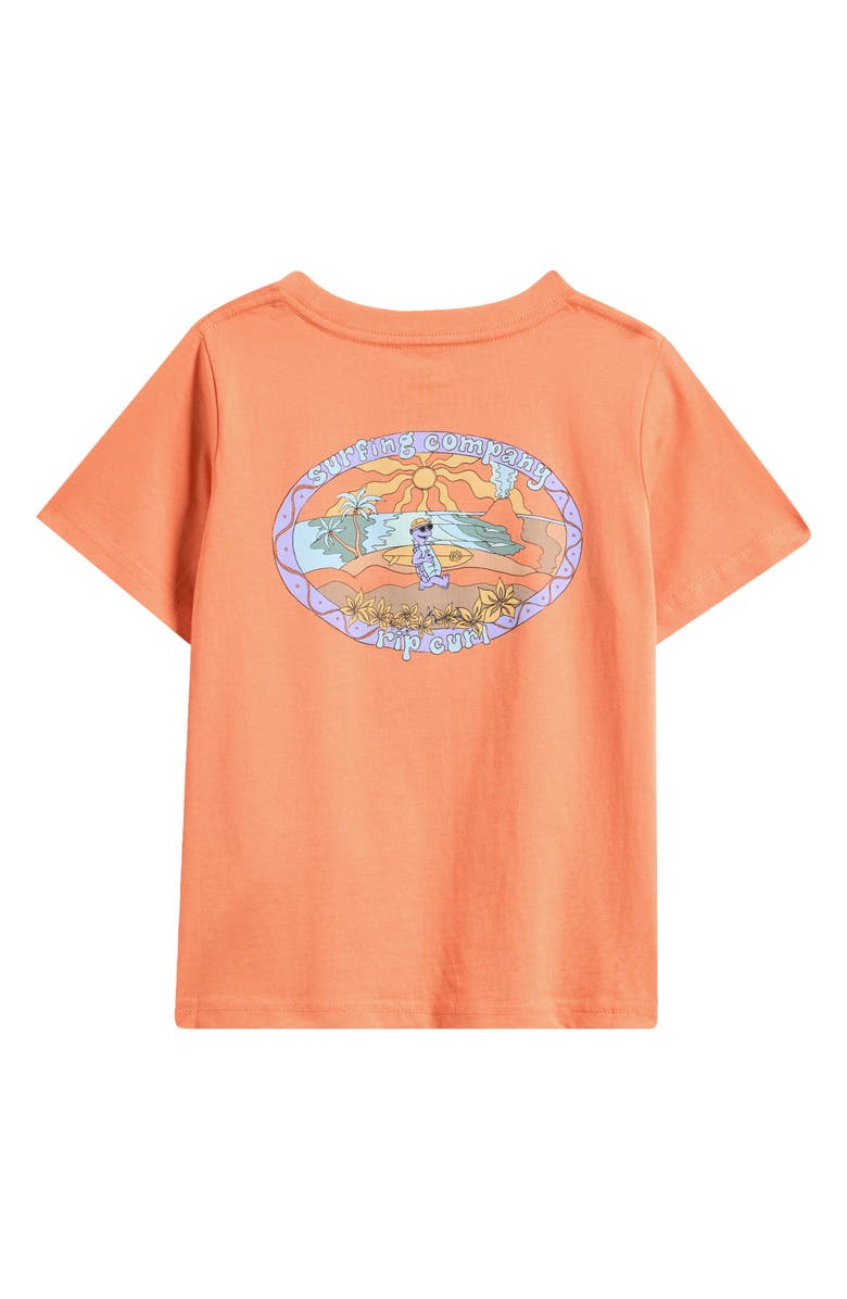Rip Curl Kids' Tube Town Scenic Graphic T-Shirt, Alternate, color, Bright Orange