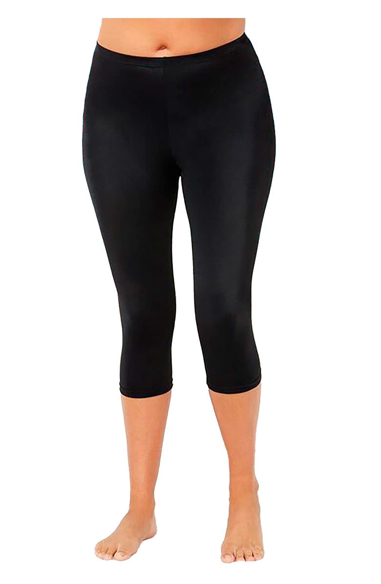 Swimsuits for All Chlorine Resistant Swim Capri, Main, color, New Black