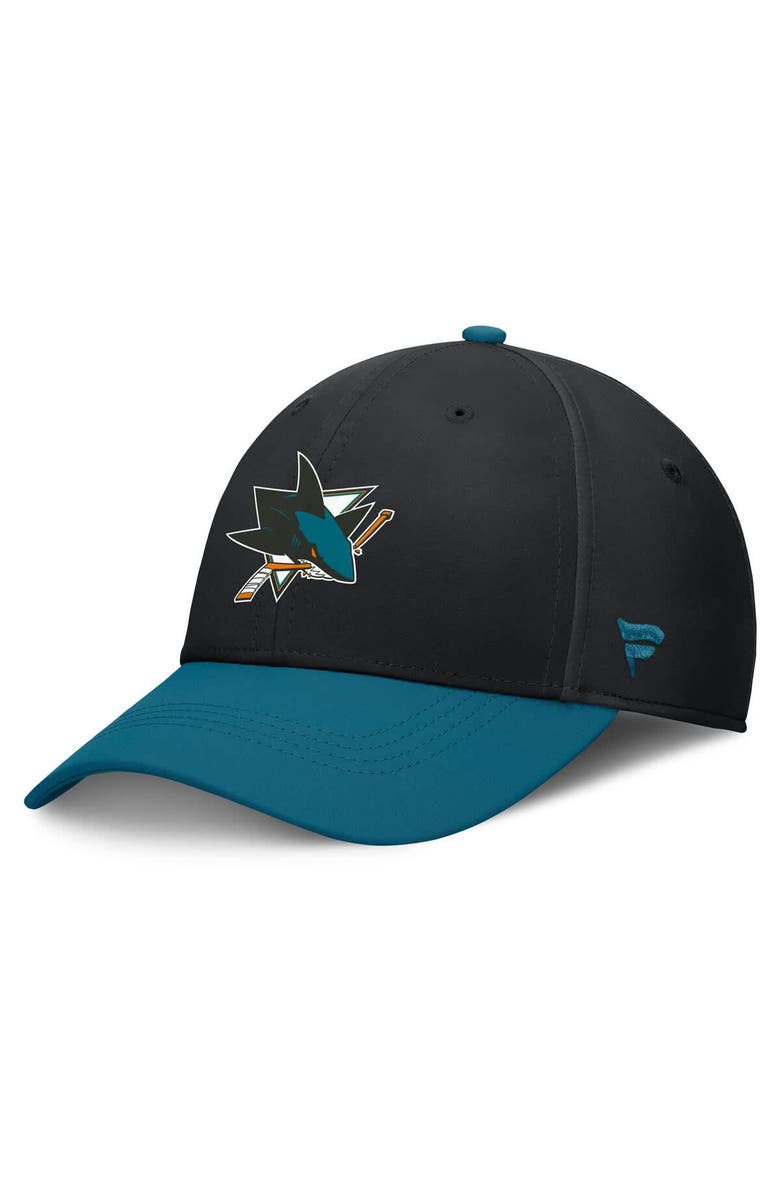 FANATICS Men's Fanatics Black/Teal San Jose Sharks Authentic Pro Rink Flex Hat, Alternate, color, 