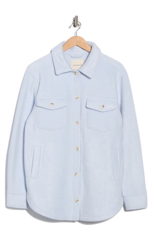 Thread & Supply Polar Fleece Shacket In Blue