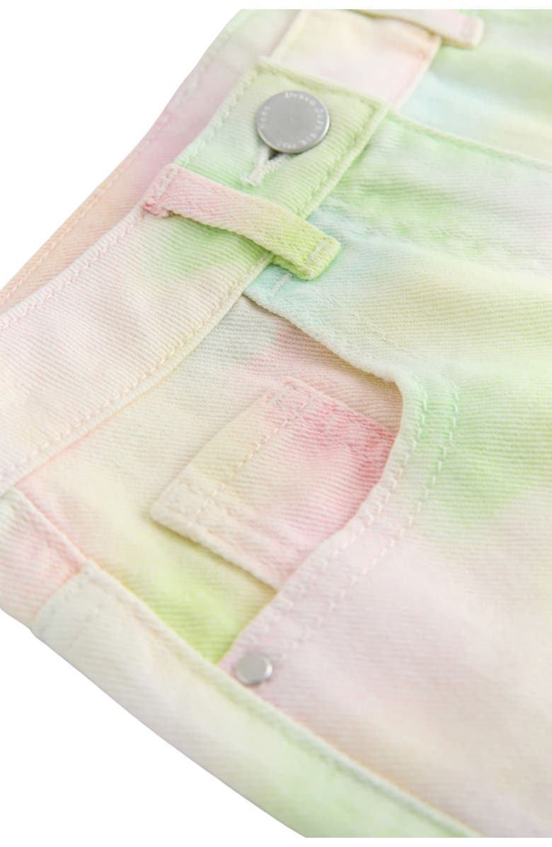 NEXT Tie Dye Denim Shorts, Alternate, color, Yellow Multi