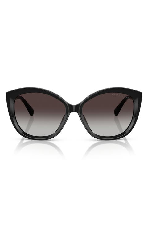 57mm Gradient Butterfly Sunglasses
