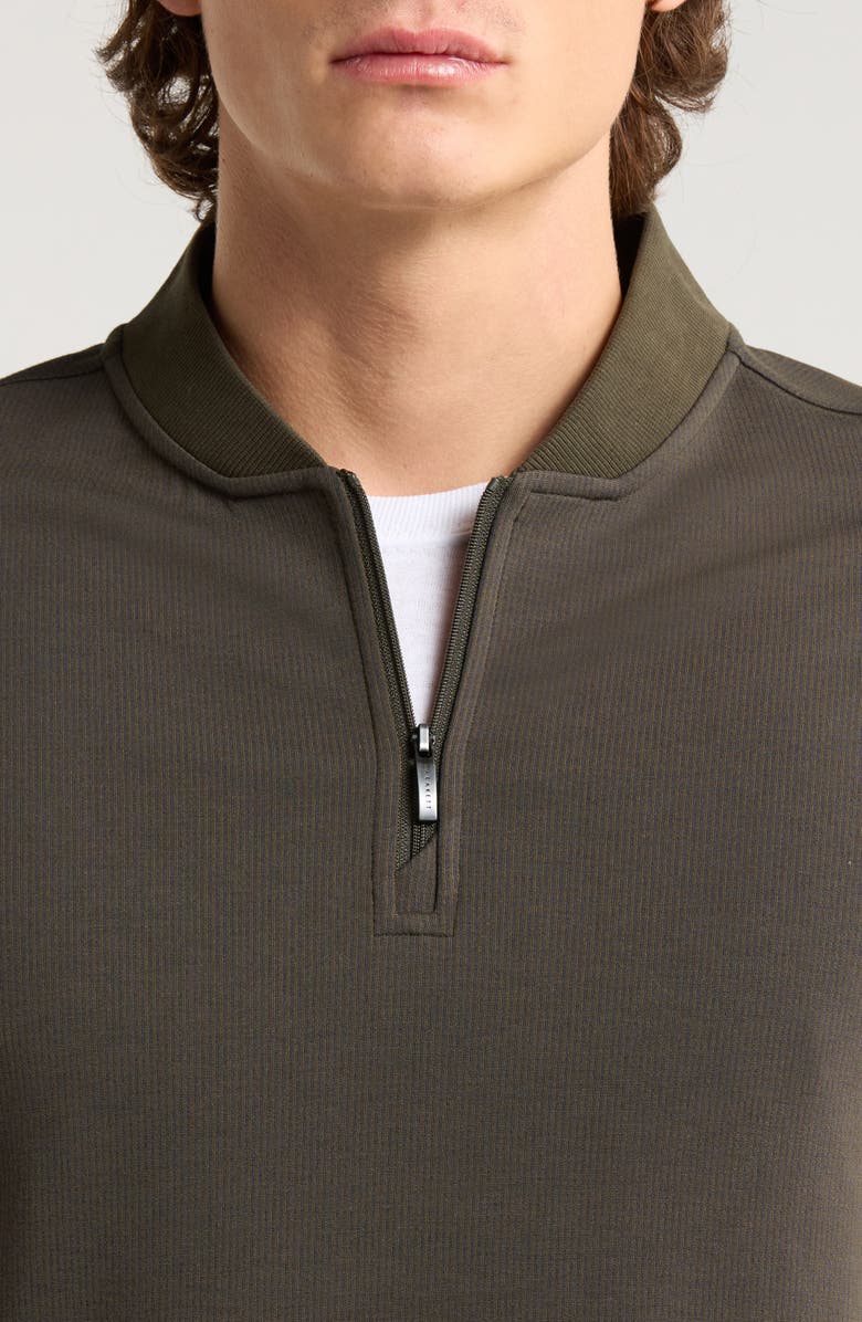 Robert Barakett Vance Half Zip Baseball Collar Pullover, Alternate, color, Green