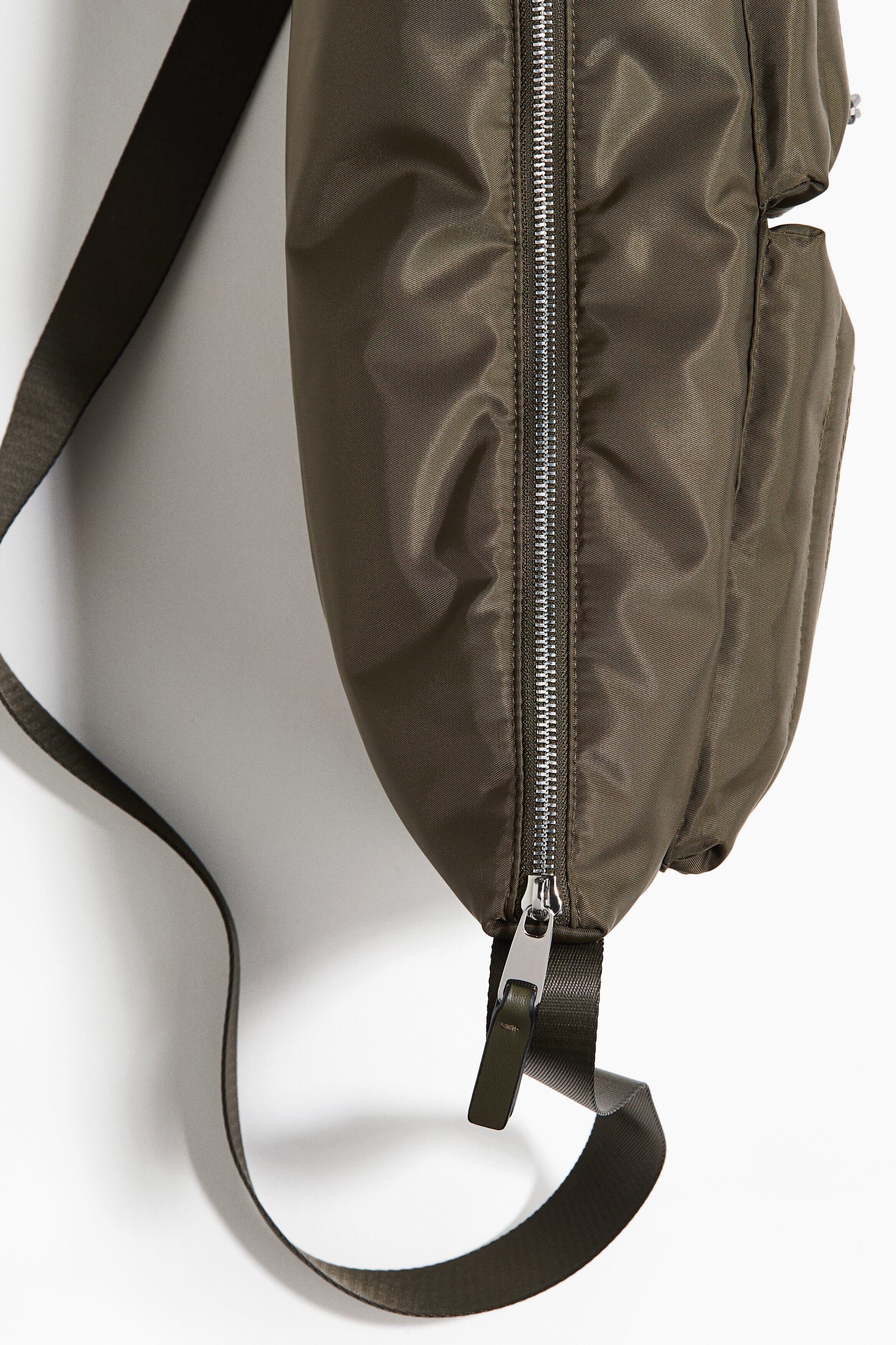 H&M Padded Crossbody Bag, Alternate, color, Dark Khaki Green