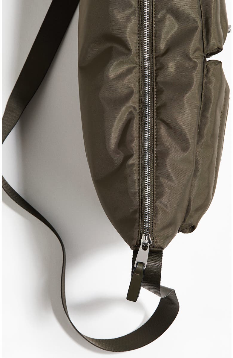 H&M Padded Crossbody Bag, Alternate, color, Dark Khaki Green
