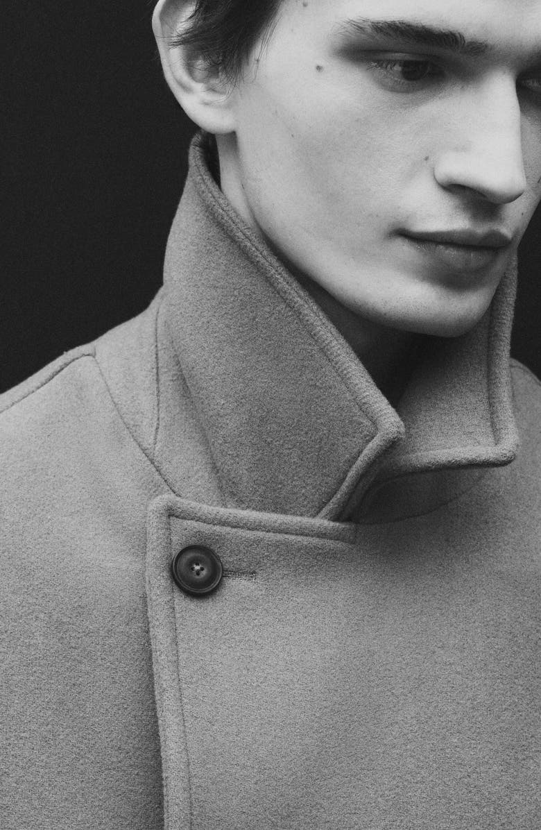 MANGO Wool Blend Peacoat, Alternate, color, 