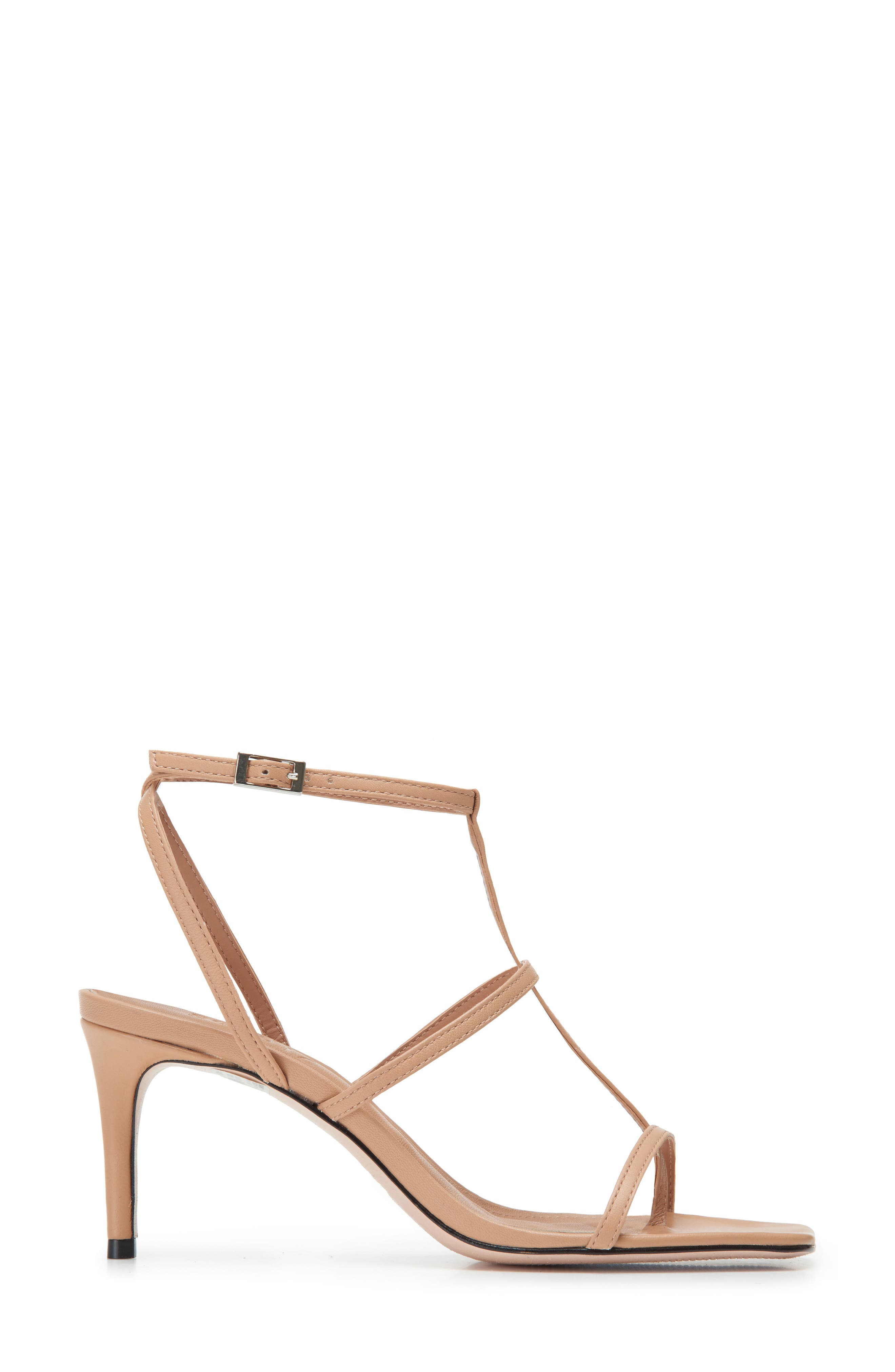 Schutz Ameena T-Strap Thong Sandal, Alternate, color, Honey/ Beige Leather