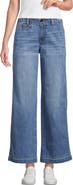 Lands' End Mid Rise Denim Wide Leg Ankle Jeans