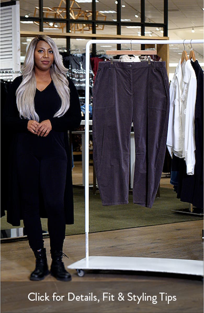 Stretch Organic Cotton Ankle Barrel Leg Pants, sales video thumbnail