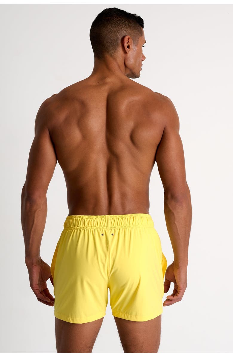 SHAN Short fit, stretch and quick dry swim trunks, Alternate, color, Yellow