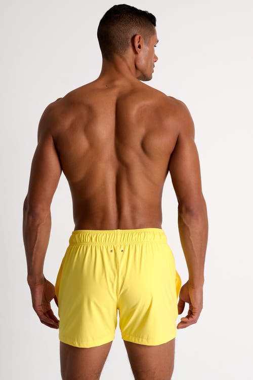 Shan Short Fit, Stretch And Quick Dry Swim Trunks In Yellow