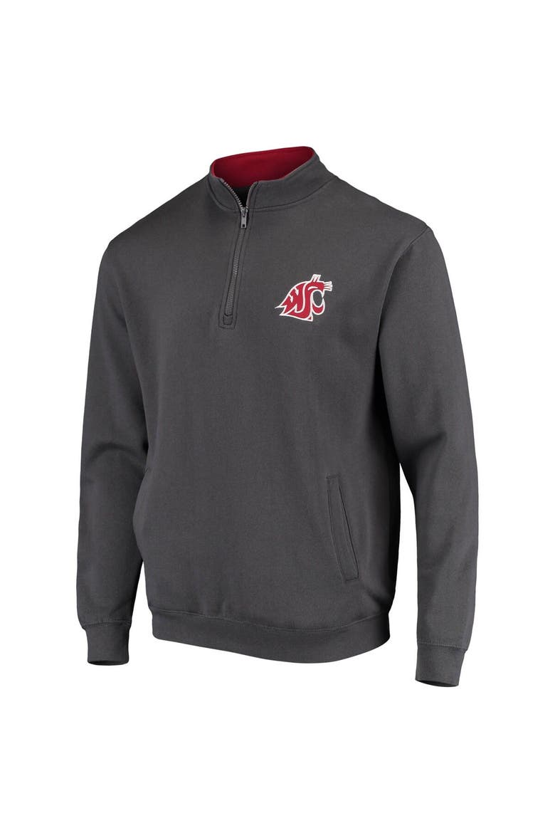 Men's Colosseum Charcoal Washington State Cougars Tortugas Logo Quarter-Zip Jacket, Alternate, color, Charcoal