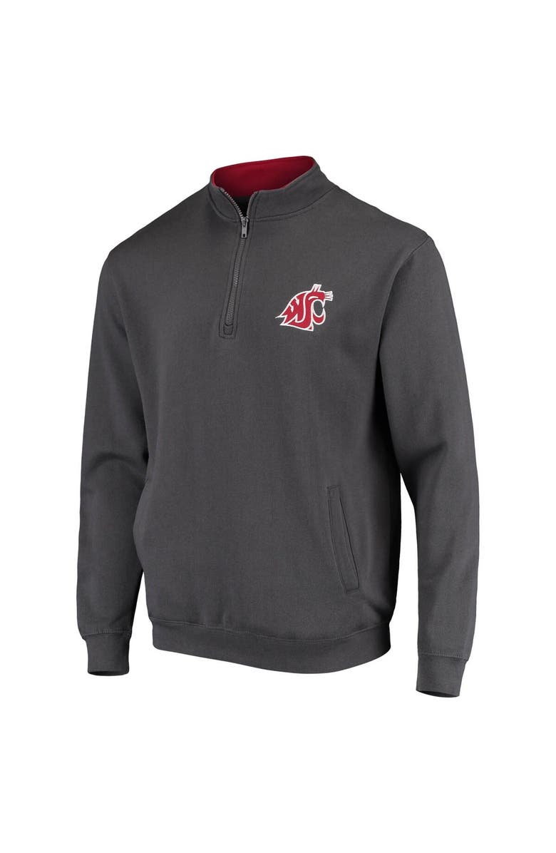 COLOSSEUM Men's Colosseum Charcoal Washington State Cougars Tortugas Logo Quarter-Zip Jacket, Alternate, color, Charcoal