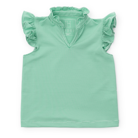 Ellie Girls' Sleeveless Ruffled Top by LH Sport