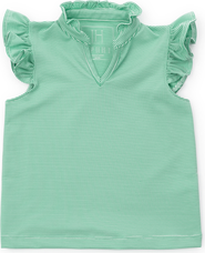 Lila and Hayes Ellie Girls' Sleeveless Ruffled Top by LH Sport