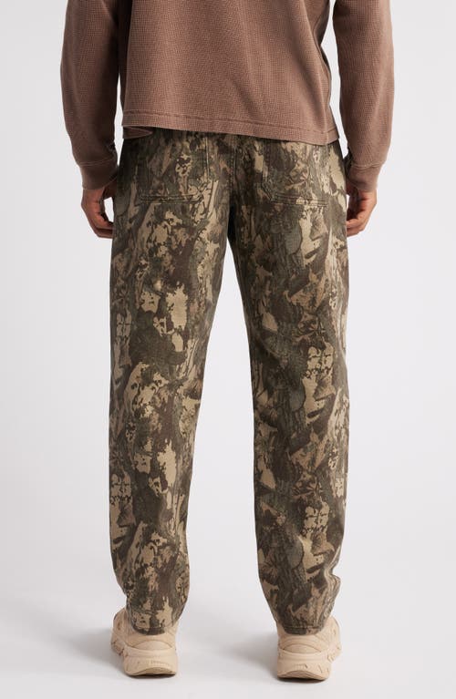 Bp. Camo Relaxed Fit Stretch Canvas Workwear Pants In Olive Camo Branch